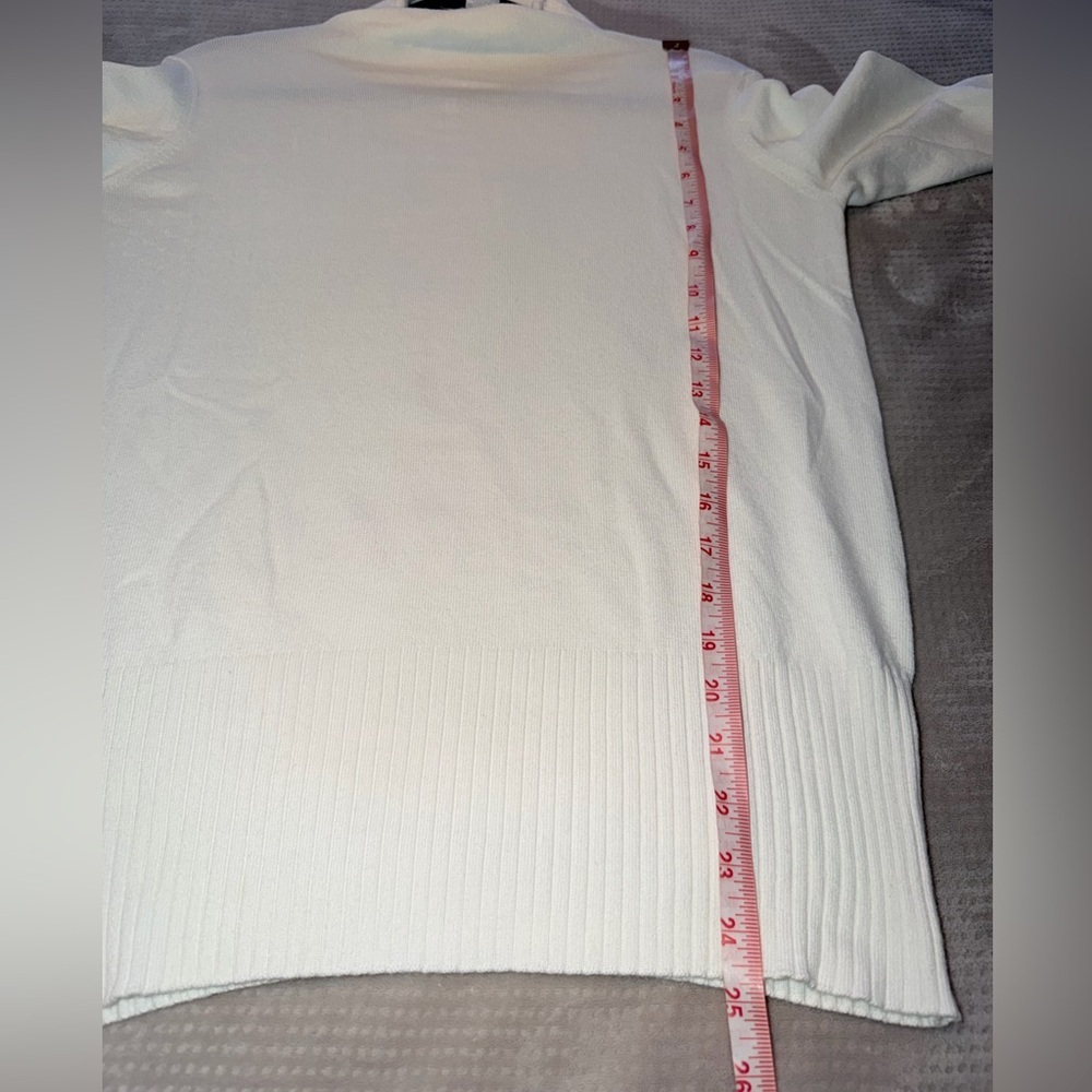 French Connection Off-White Knit Crewneck Sweater large - Picture 6 of 6